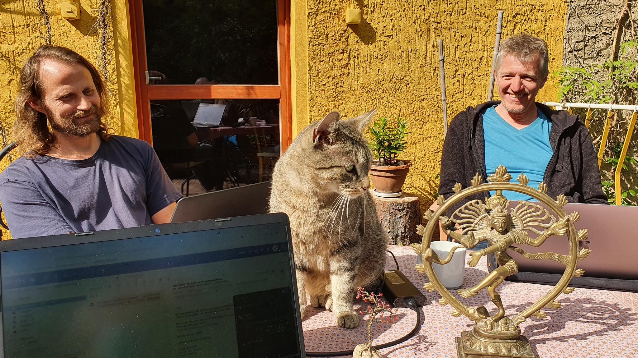 Fritz Dirk und Kater Paule beim Öko Working